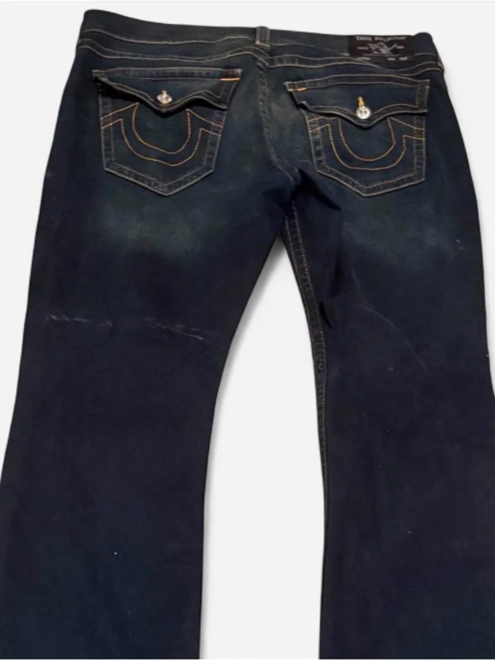 True Religion Men's Dark Indigo Straight Jeans